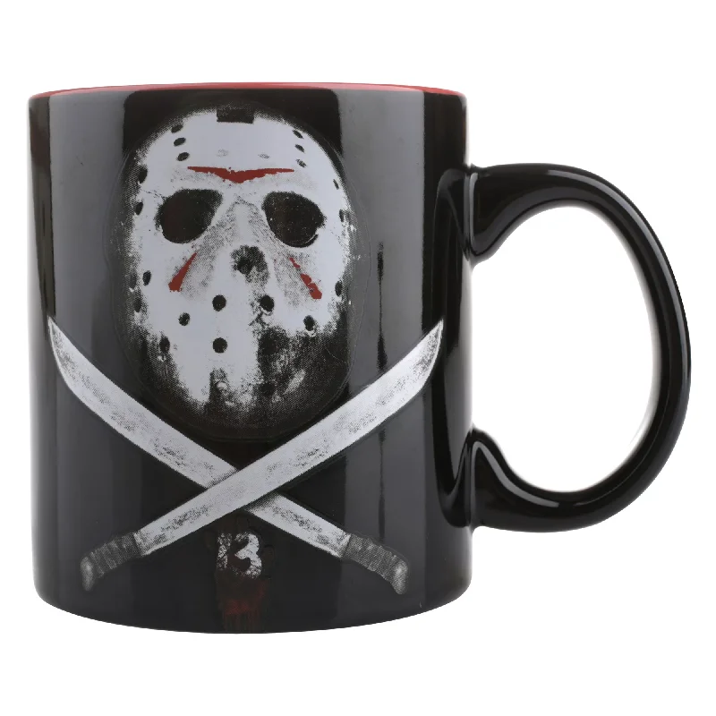 Friday the 13th Mask and Knives Ceramic Mug