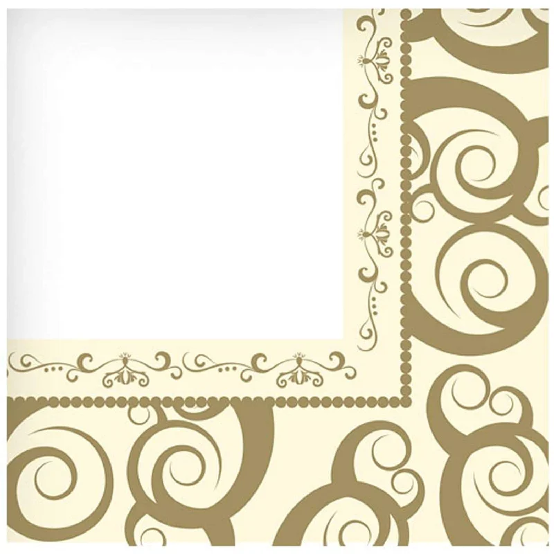 Gold Medley Lunch Napkins 40 count