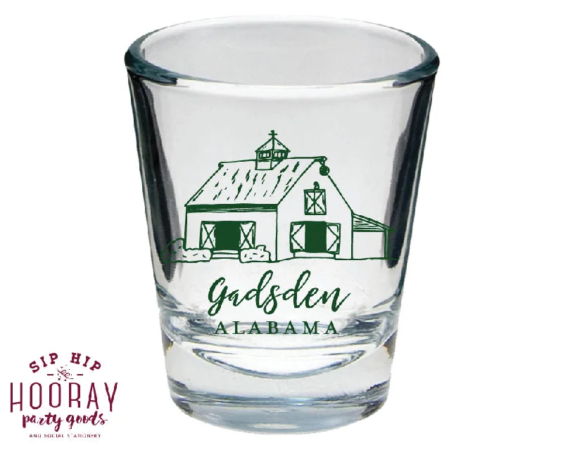 Rustic Farm Wedding Shot Glasses #1766