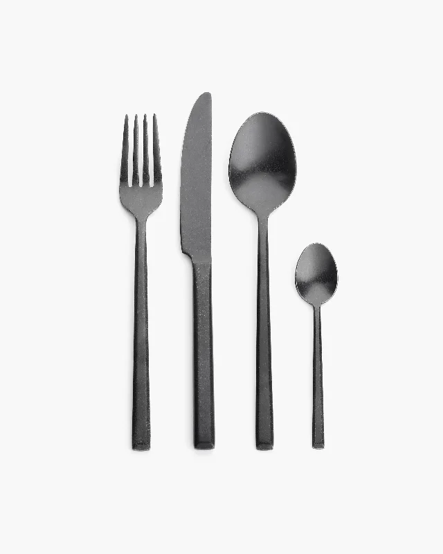 Cutlery set in giftbox 24 pcs black Pure