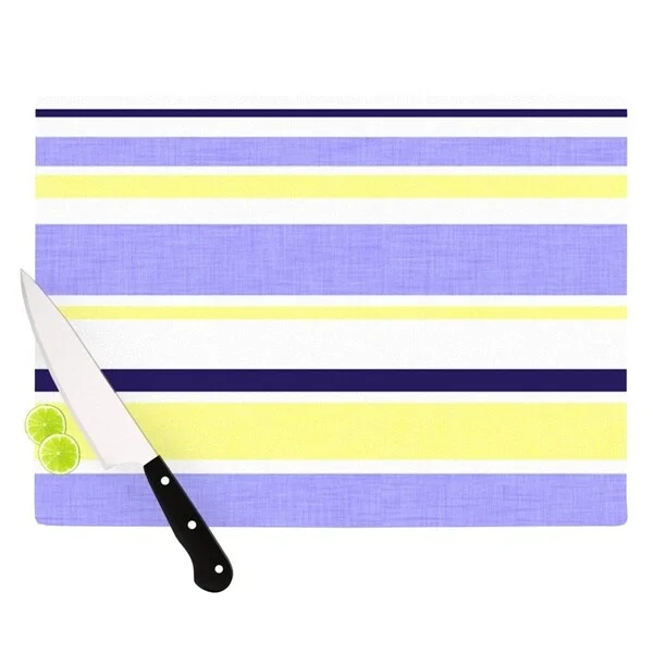 Kess InHouse Alison Coxon "Jack Tar" Purple Yellow Cutting Board