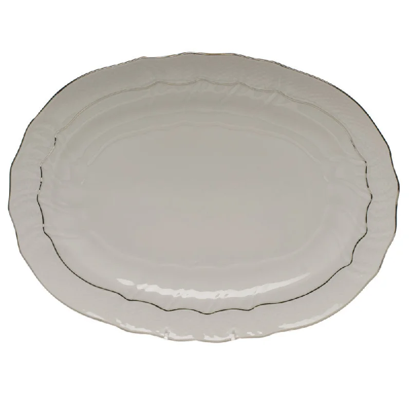 Platinum Edge Oval Platter