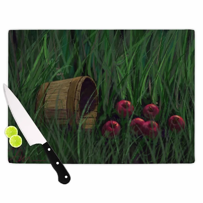 KESS InHouse Cyndi Steen 'Today's Therapy' Green Red Cutting Board