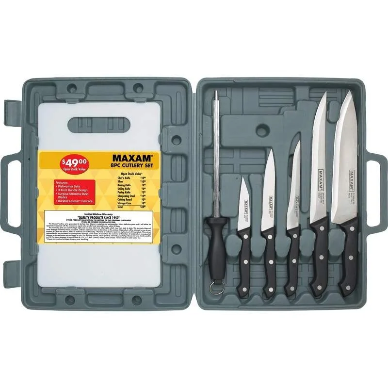 Maxam® Knife Set with Cutting Board