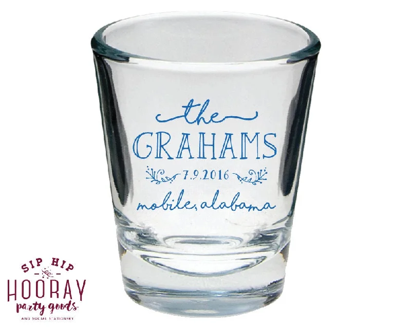 Custom Last Name Event Shot Glasses #1422