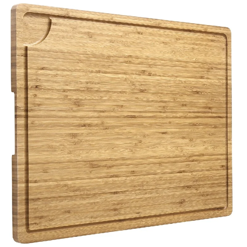 Bamboo Wood Cutting Board for Kitchen with Juice Groove