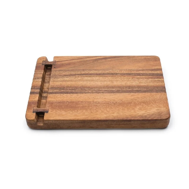 Ironwood Gourmet Cutting Board With Knife Holder, Acacia Wood