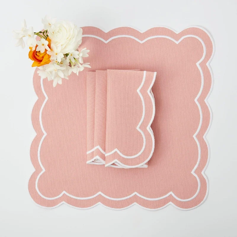 Pink Appliqué Napkins (Set of 4)