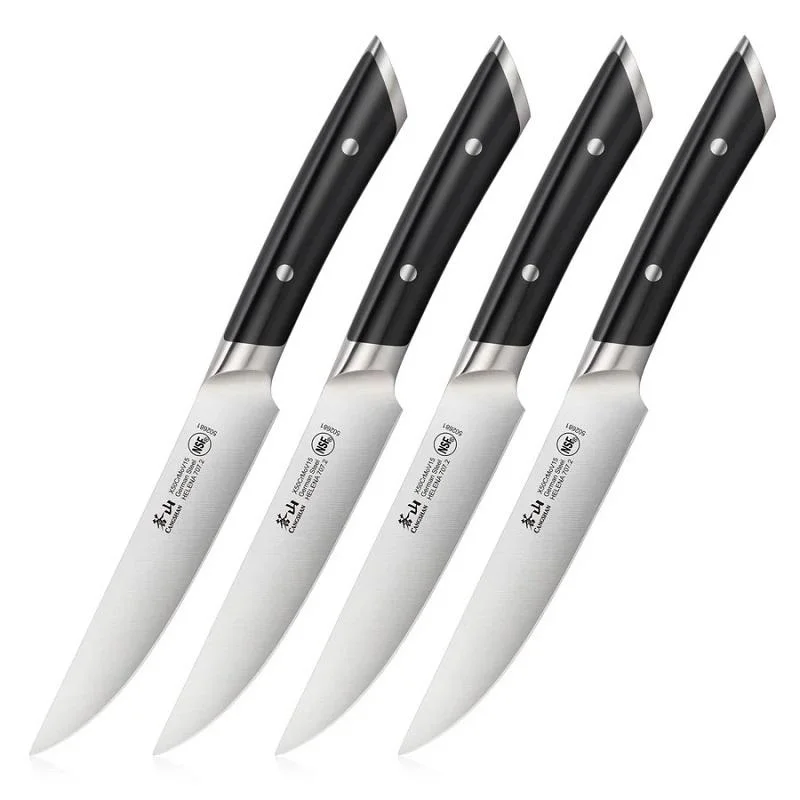 Canghsan Helena Black 4-Piece Fine Edge Steak Knife Set