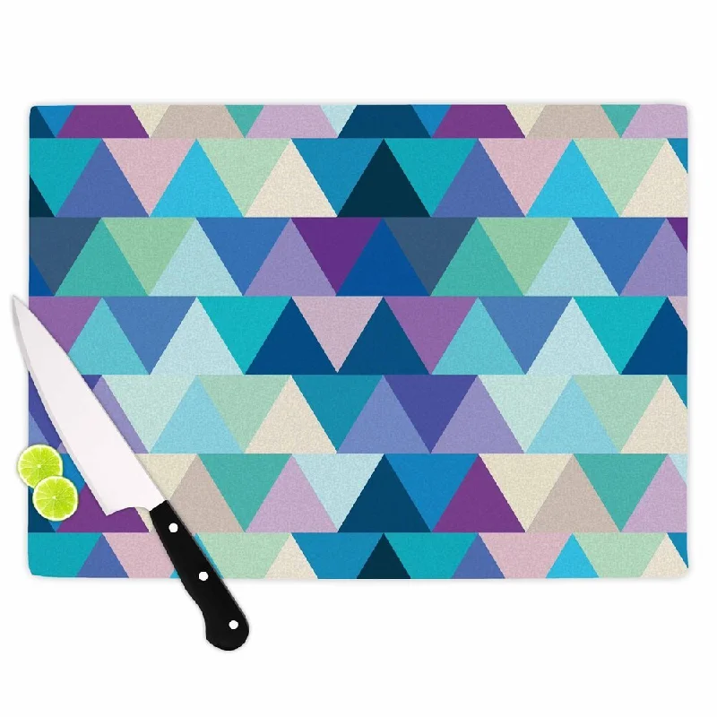 KESS InHouse Draper 'Crystal' Purple Geometric Cutting Board