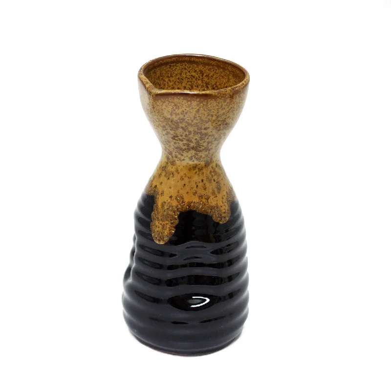 Brown & Black Ceramic Sake Server 7 fl oz