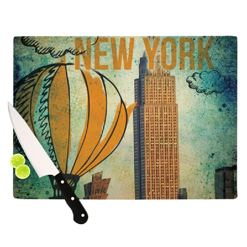 Kess InHouse iRuz33 New York Glass Cutting Board