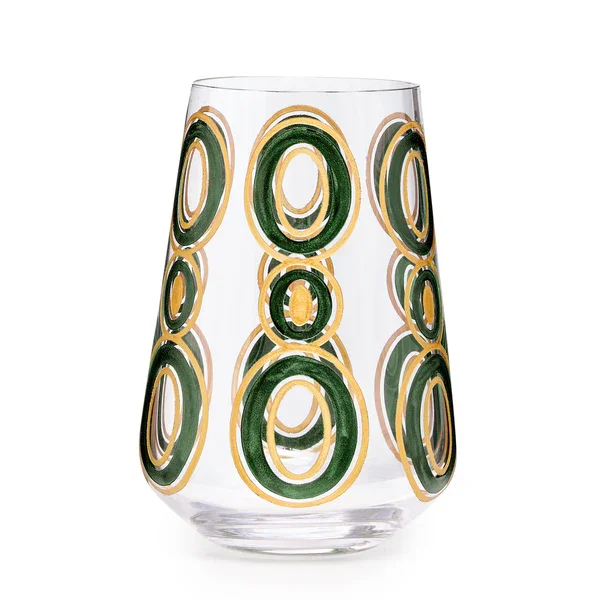 Kyklos Water Glass Green Set of 2