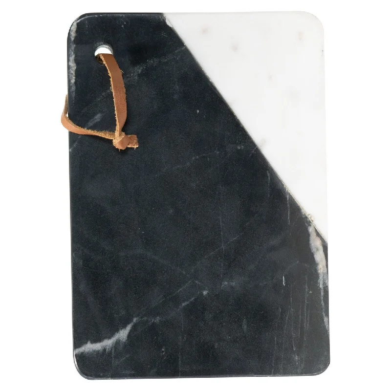 Foreside Home & Garden Small Rectangle Black Marble Serving Cutting Board - 10 x 7 x 0.5