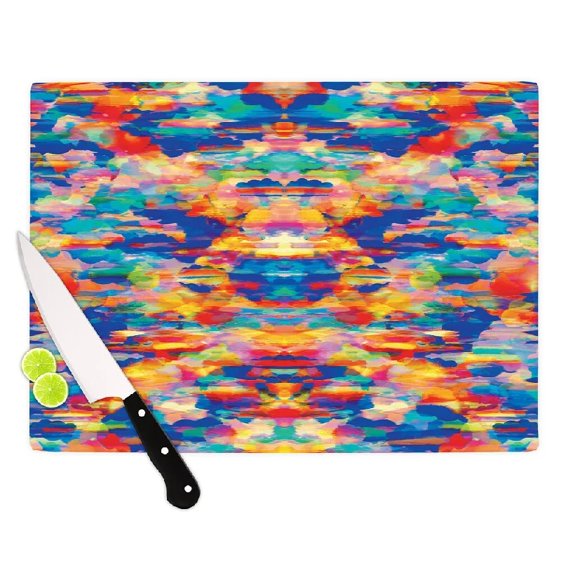 KESS InHouse Kathryn Pledger 'Cloud Nine' Glass Cutting Board