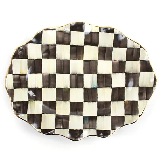 Courtly Check Serving Platter, Large