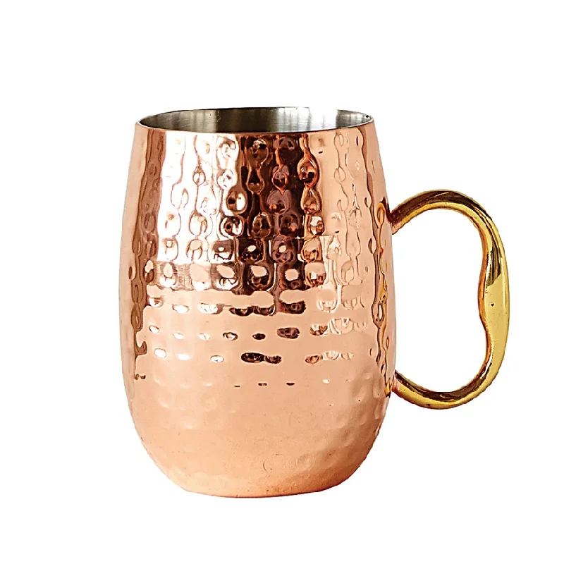 Hammered Stainless Steel Mule Mug, Copper Finish