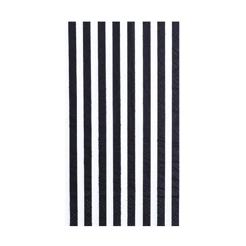 Black & White Striped Guest Napkins