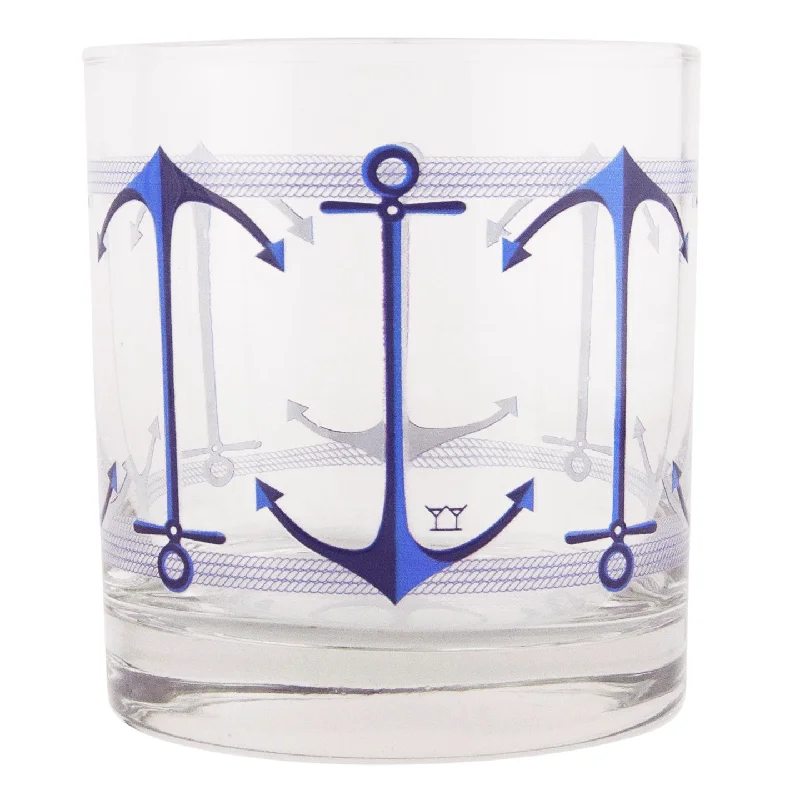 The Modern Home Bar Anchors Aweigh Rocks Glass