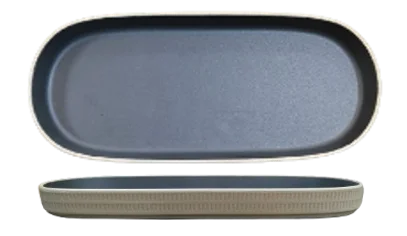 Onyx Black- Oval Plate 29.4x13.5xH2.6cm