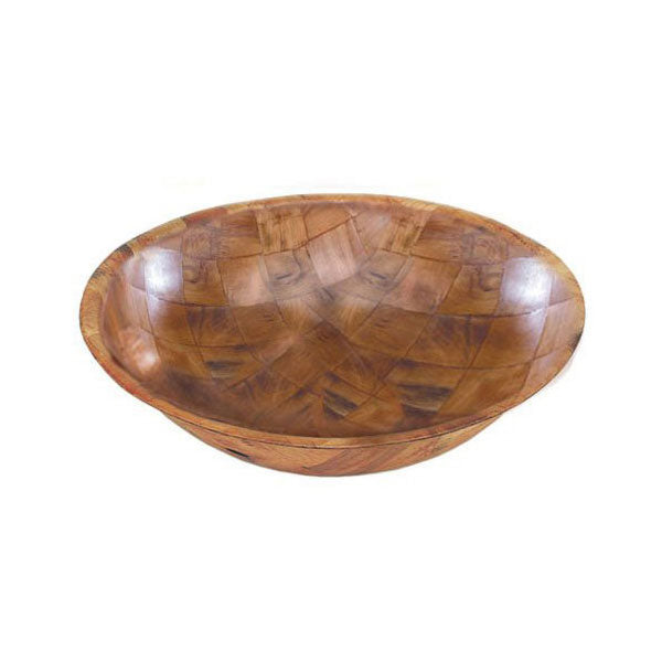 Woven Wood Salad Bowl, 14"