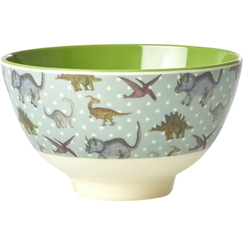 RICE New Dino Print Small Melamine Bowl