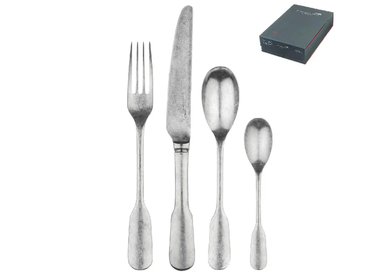 Charingworth Fiddle Vintage Satin 24 Piece Cutlery Set