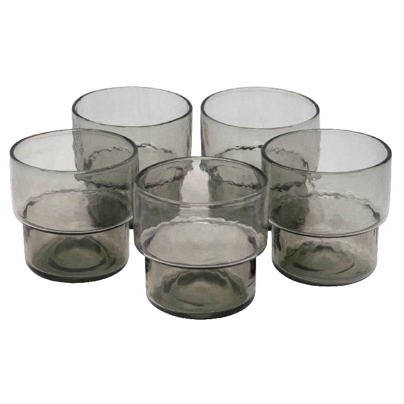 Stackable Smoke Glass Small Tumblers