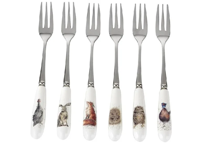 Royal Worcester Wrendale Pastry Forks Set of 6