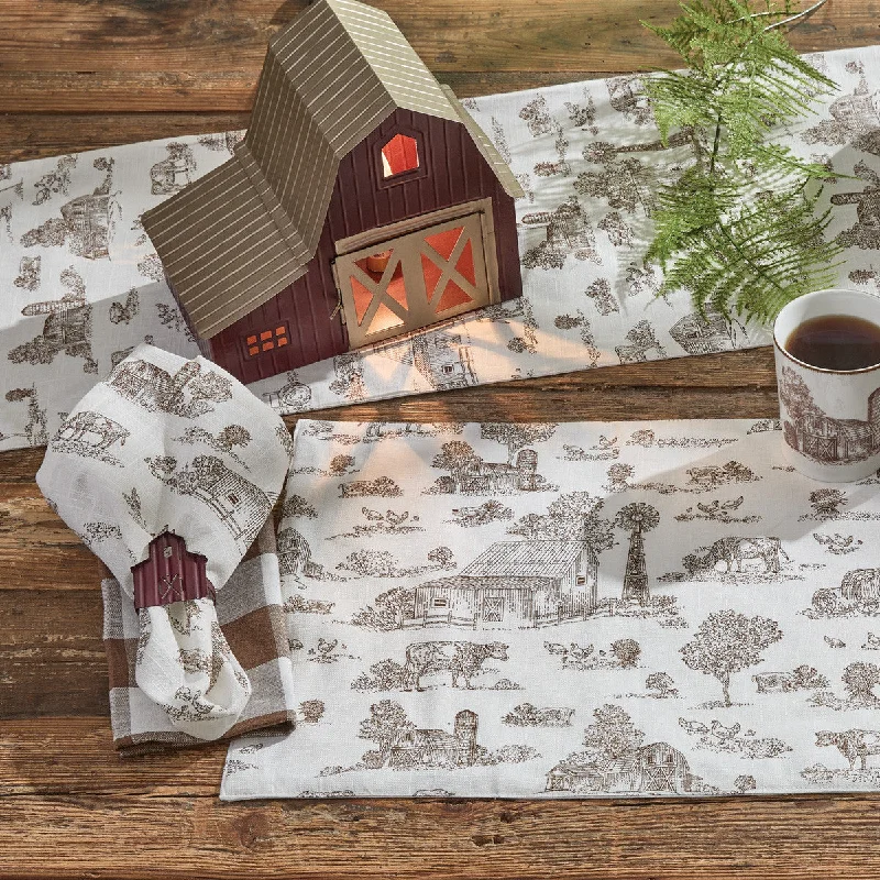 Down On The Farm Toile Placemats - Set of 12 Park Designs