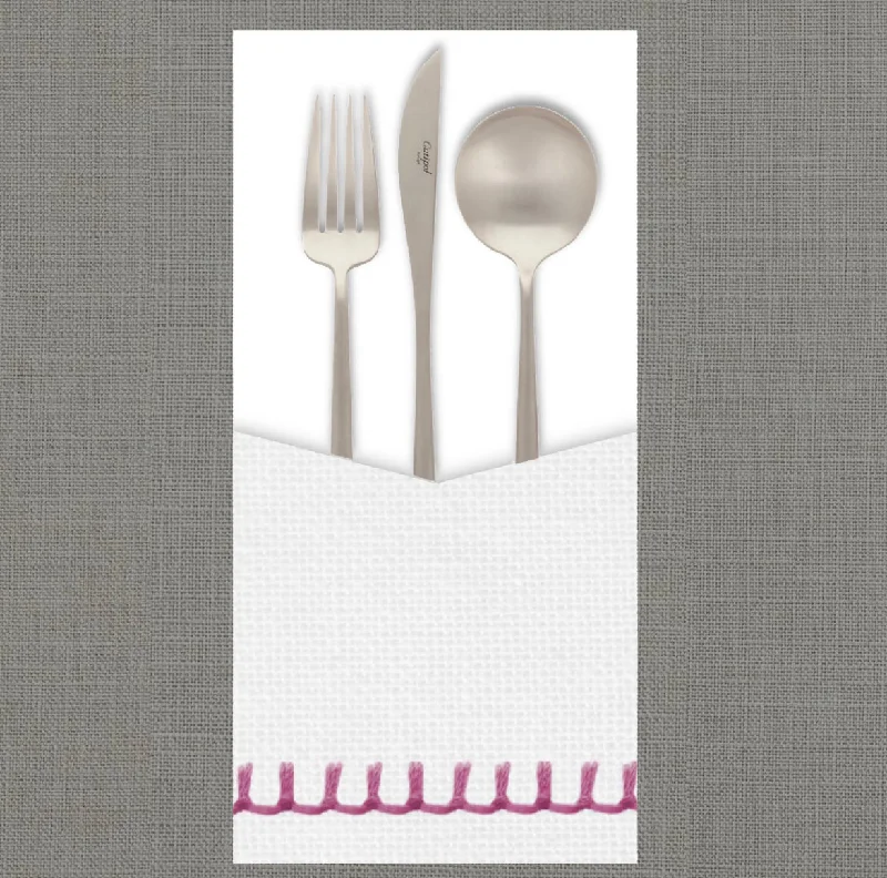 Stitched Pink - Cutlery Pouch