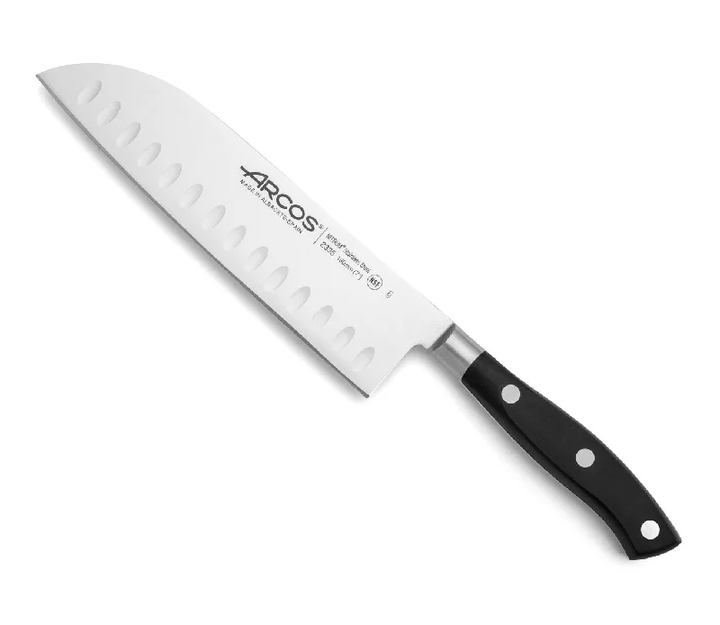 Arcos Riviera Santoku Knife - Black, 30.9cm