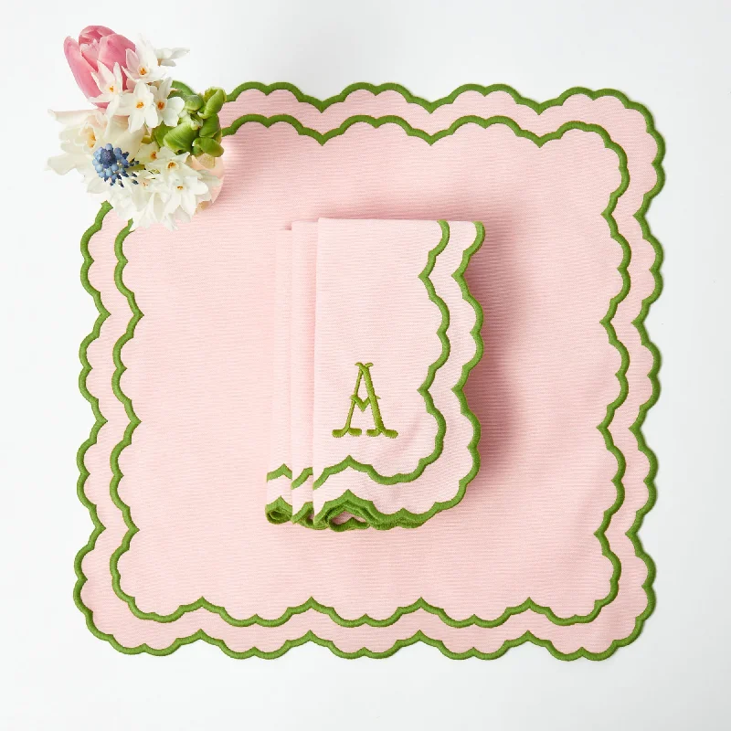 Lily Pink & Green Napkins (Set of 4)