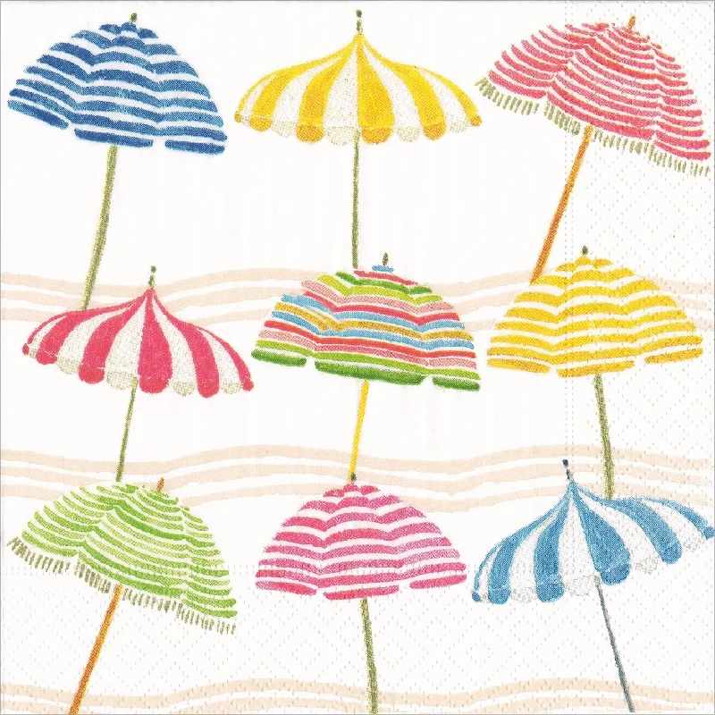 Beach Umbrellas Cocktail Napkin By  Caspari