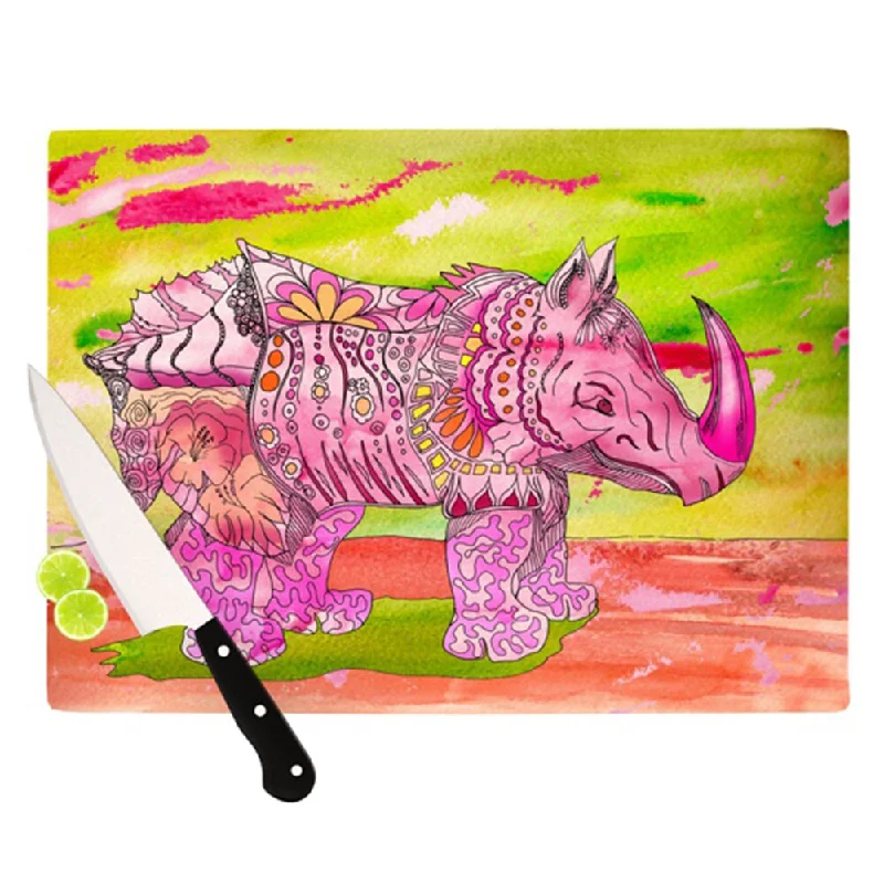 KESS InHouse Catherine Holcombe 'Pretty in Pink' Cutting Board