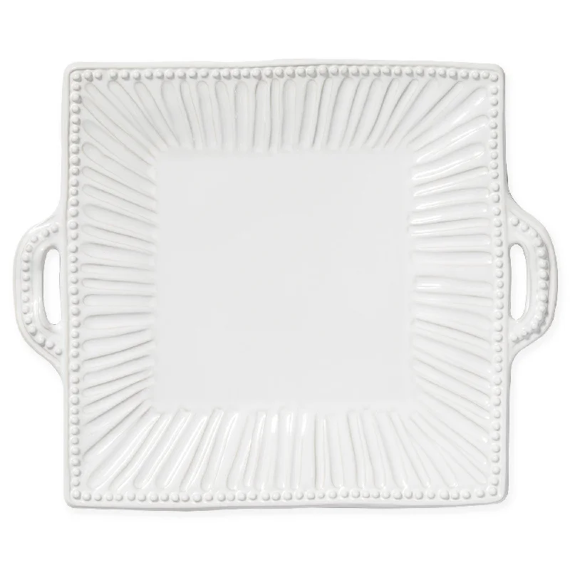 Incanto Stone Stripe Square Handled Platter