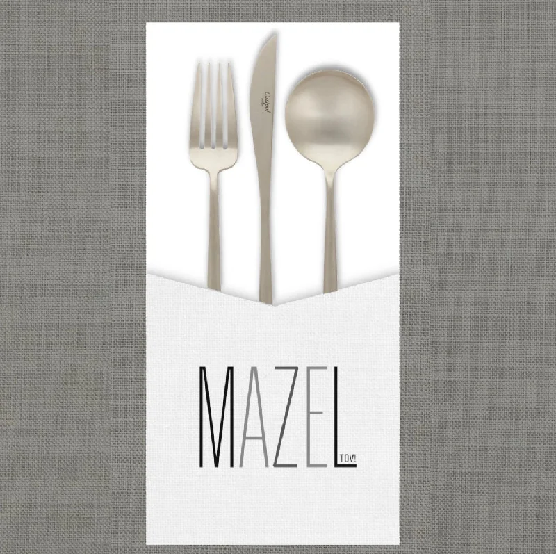 Mazel Tov Gray  - Cutlery Pouch