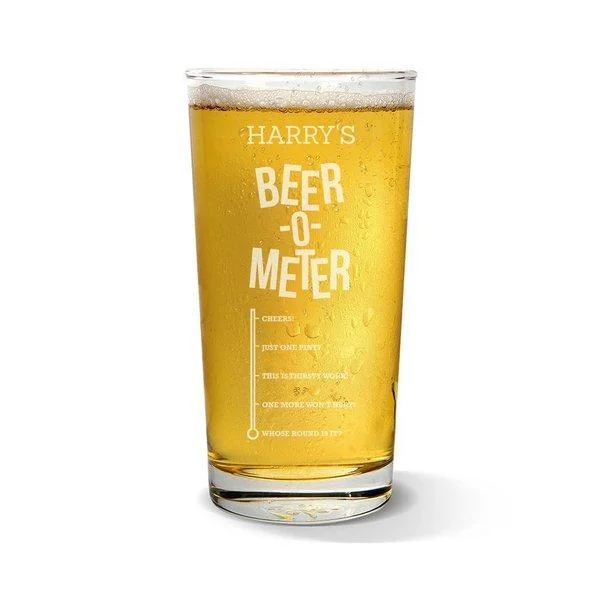 Beer Meter Pint Glass