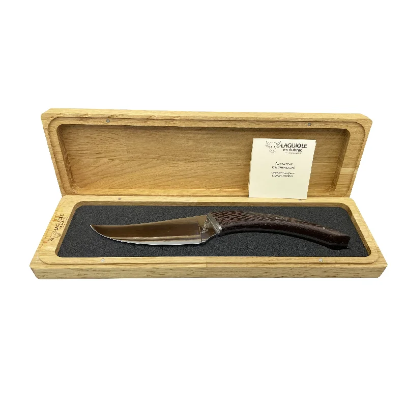 Laguiole en Aubrac Handmade Cheese Knife 'Le Buron' with Wenge Wood Handle