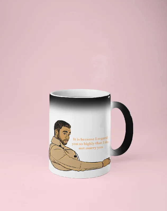 Bridgerton, The Duke of Hastings Color Changing Mug - Reveals Secret Message w/ Hot Water- "It is because I regard you so highly that I do not marry you"