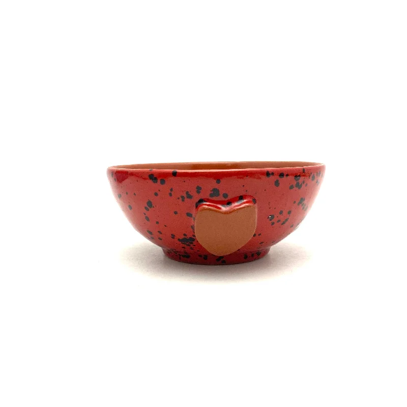 Calliope Heart Ice-Cream Bowls - Ladybug Red