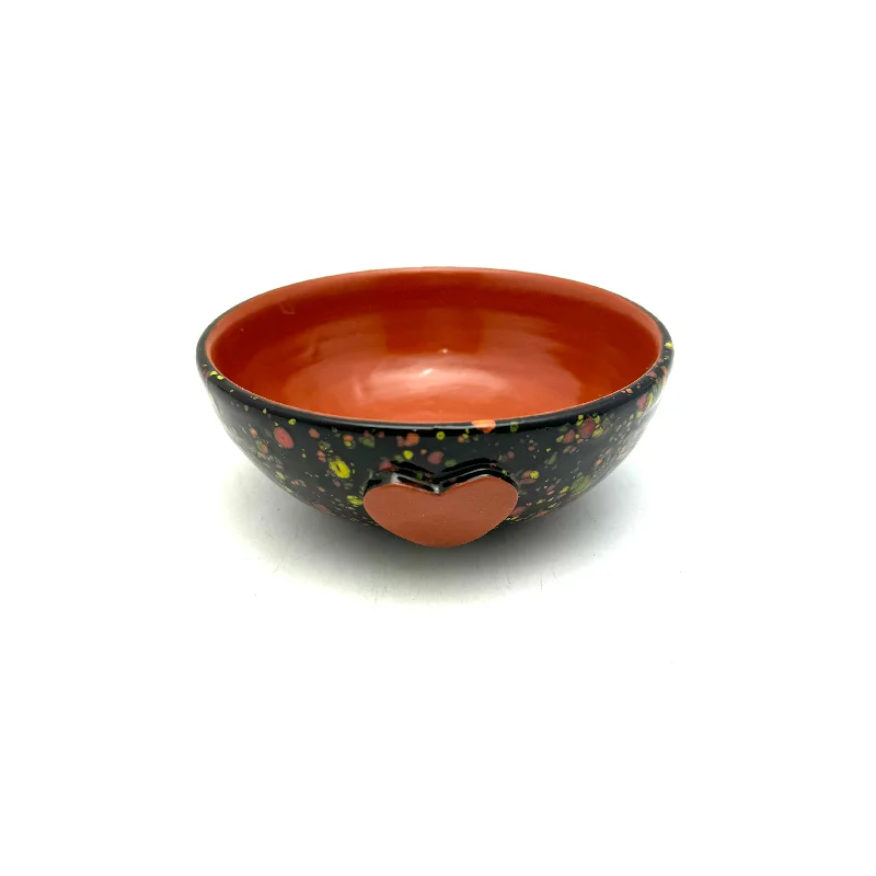 Calliope Heart Ice-Cream Bowls - Black Explosion