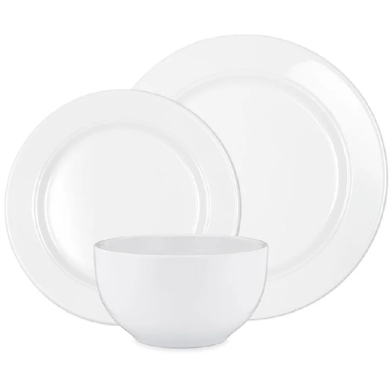 Diamond Melamine Round 12 Piece Dinnerware Set