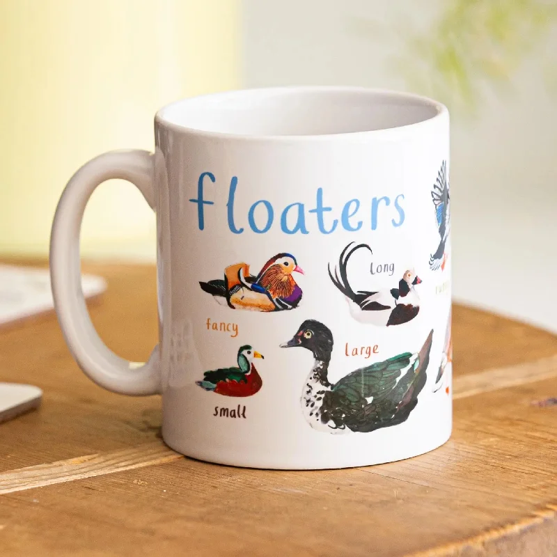 Floaters Bird Pun Duck Fowl Language Ceramic Coffee Tea Mug