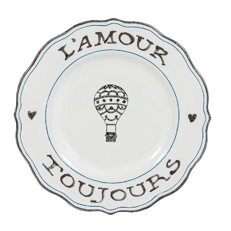 L'Amour Toujours Dessert/Salad Plate, Set of 4