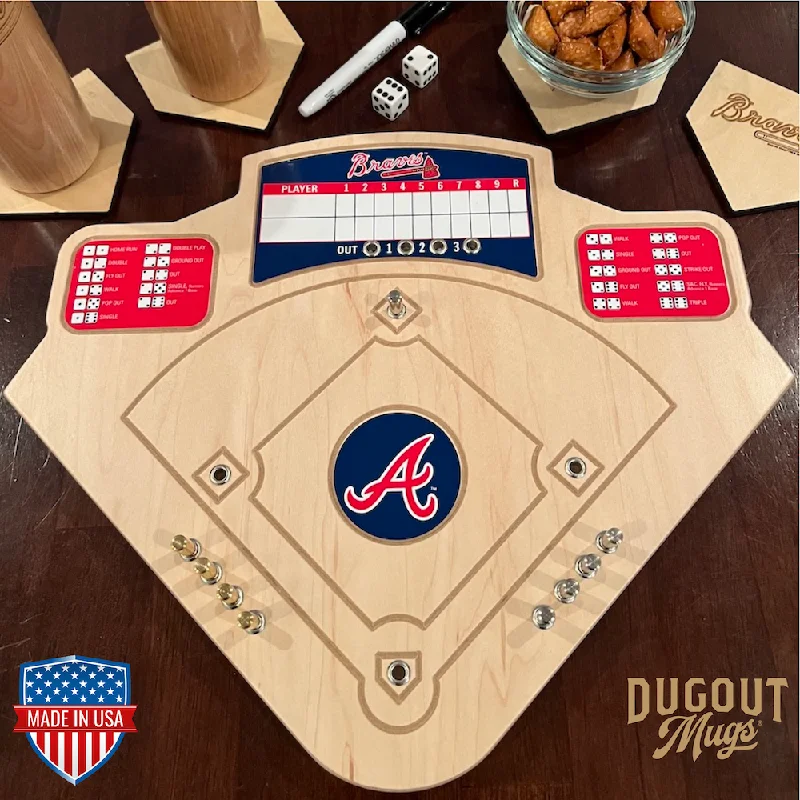 Atlanta Braves Baseball Board Game with Dice