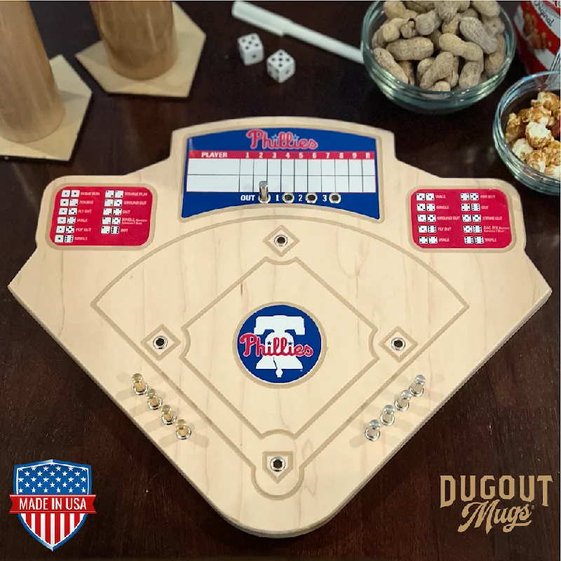 Philadelphia Phillies Baseball Board Game with Dice