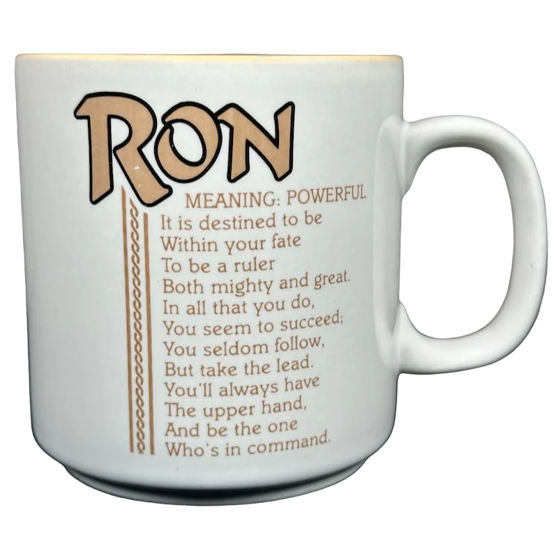 RON Poetry Name Peach Interior Mug Papel