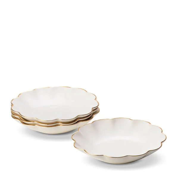 Scalloped Appetizer Plate, Set of 4