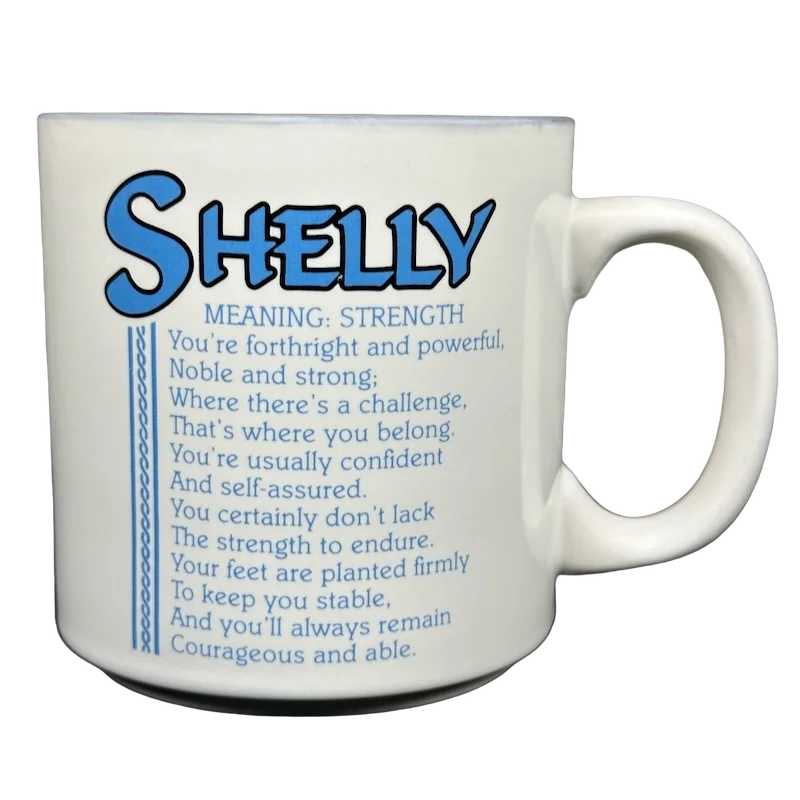 SHELLY Poetry Name Gray Interior Mug Papel